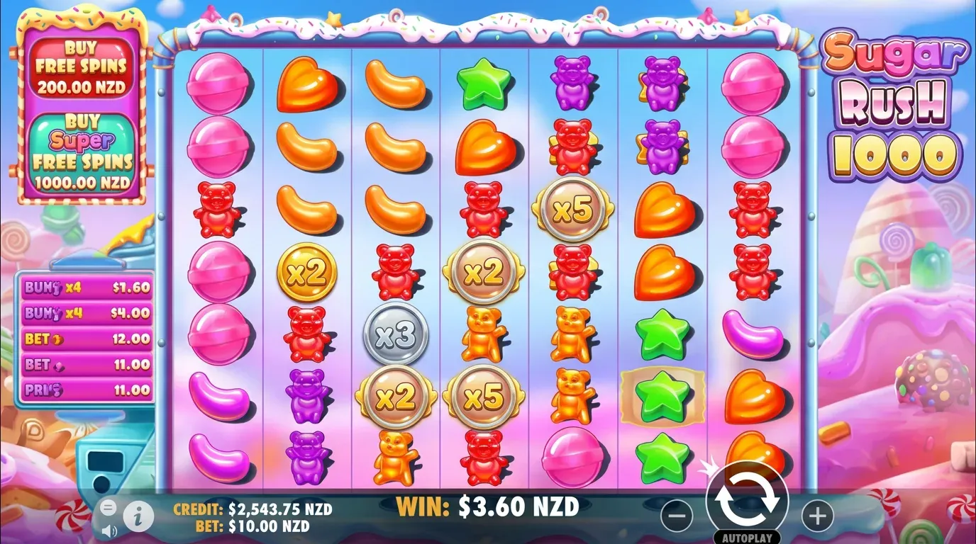 Sugar Rush en NZ play